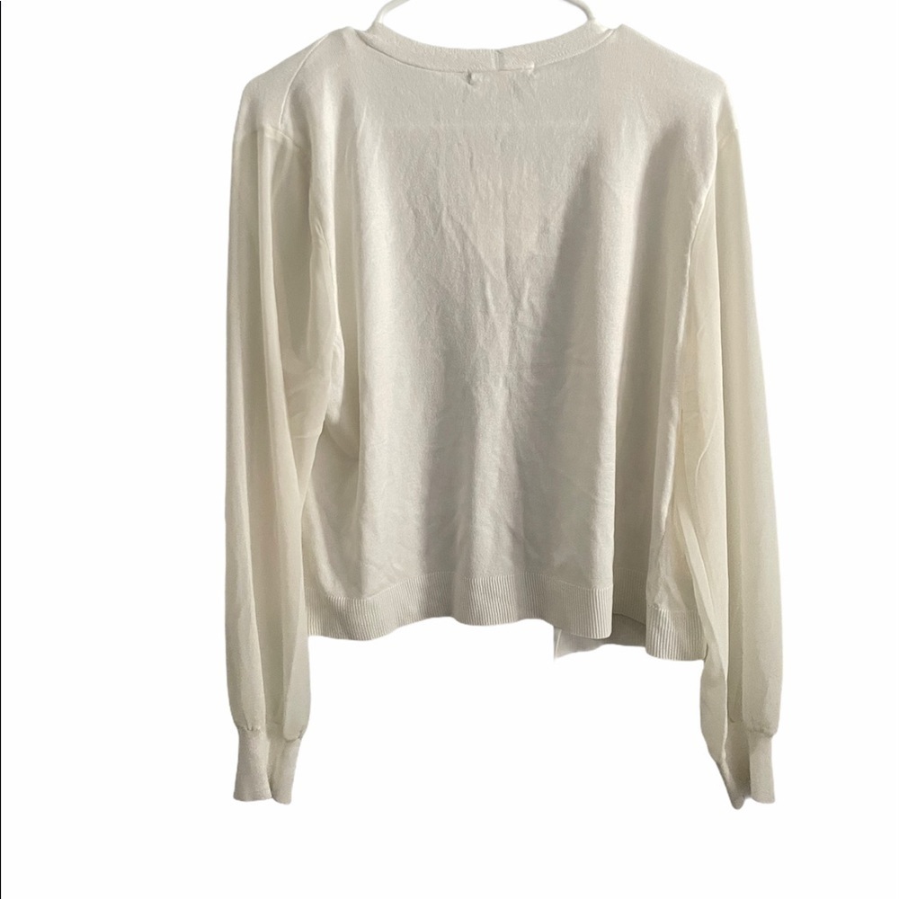NWT 89 th+ Madison white magnolia cardigan008 - Picture 6 of 6